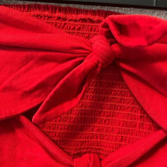 Aritzia Wilfred Daveney Tie Front Tube Crop top - Picture 5 of 6